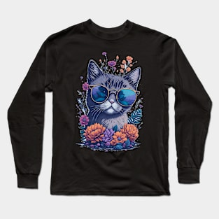 Cool Cat Kitten Lover Long Sleeve T-Shirt